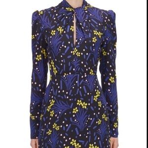 Self-Portrait wildflower jersey print open back dress